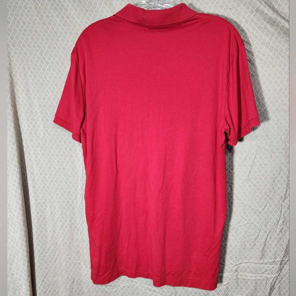 Vintage Ralph Lauren Pima Soft Touch Red Polo Shirt Men's Medium Used